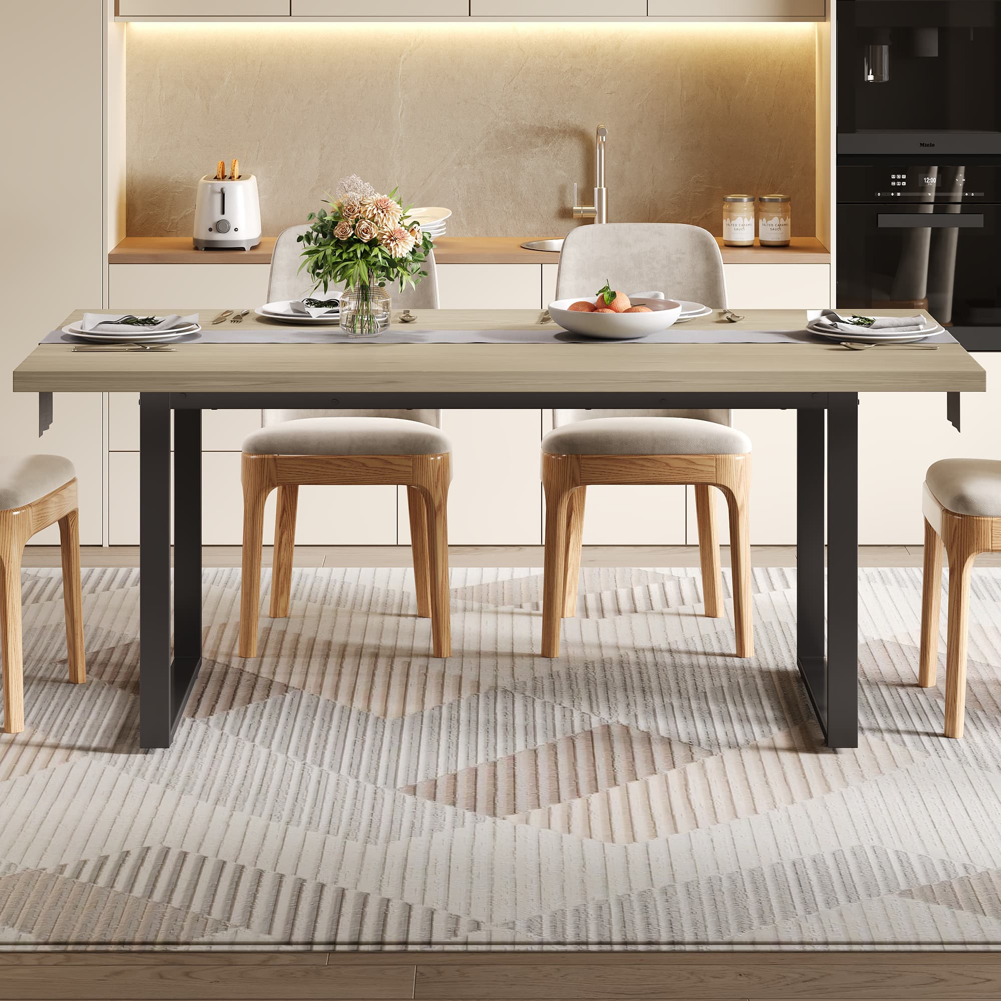 vidaXL Table à Manger 160x80x75 cm Bois Récupéré Massif vidaXL Table à Manger 160x80x75 cm Bois Récupéré Massif