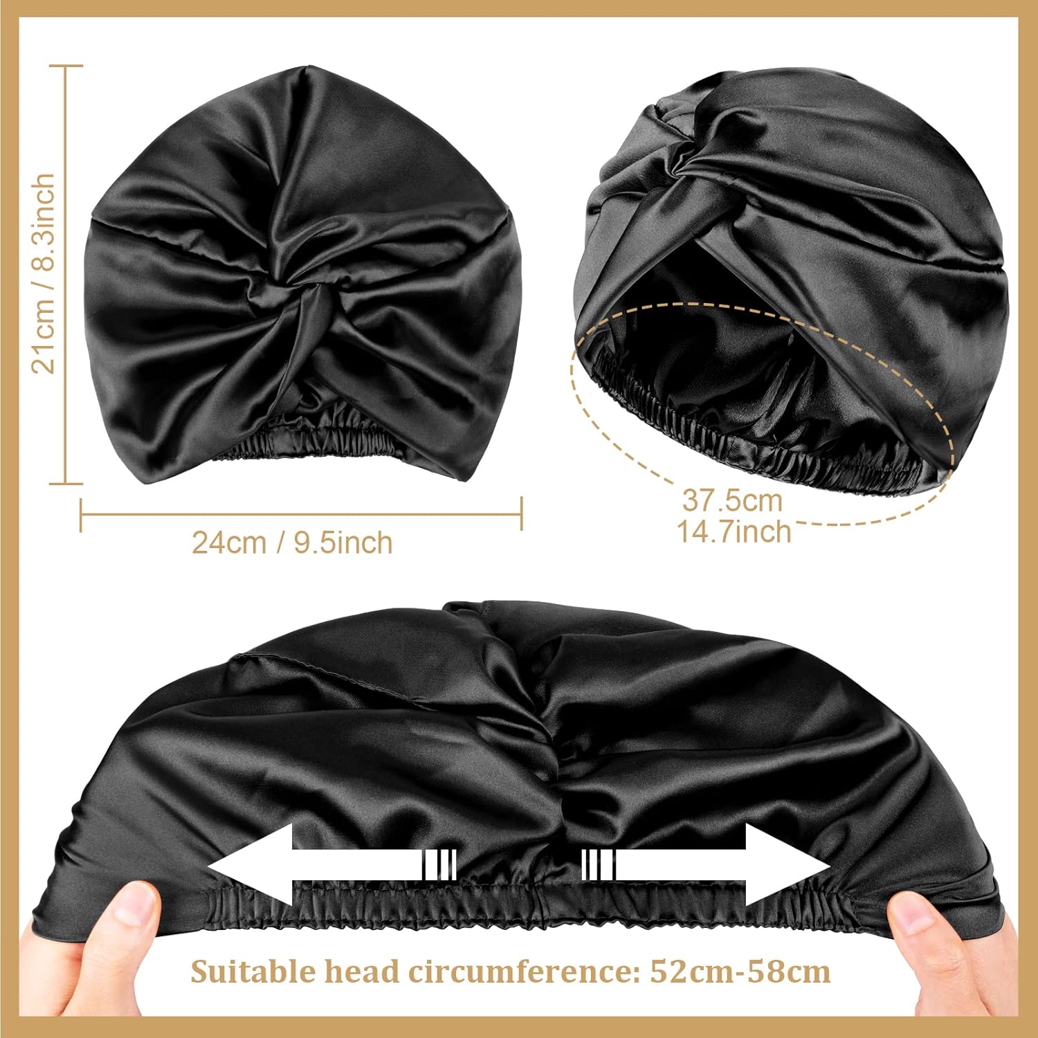 Ensemble De 1 Bonnet De Nuit En Satin - Bonnet De Soie Pour Femmes Protection Cheveux
