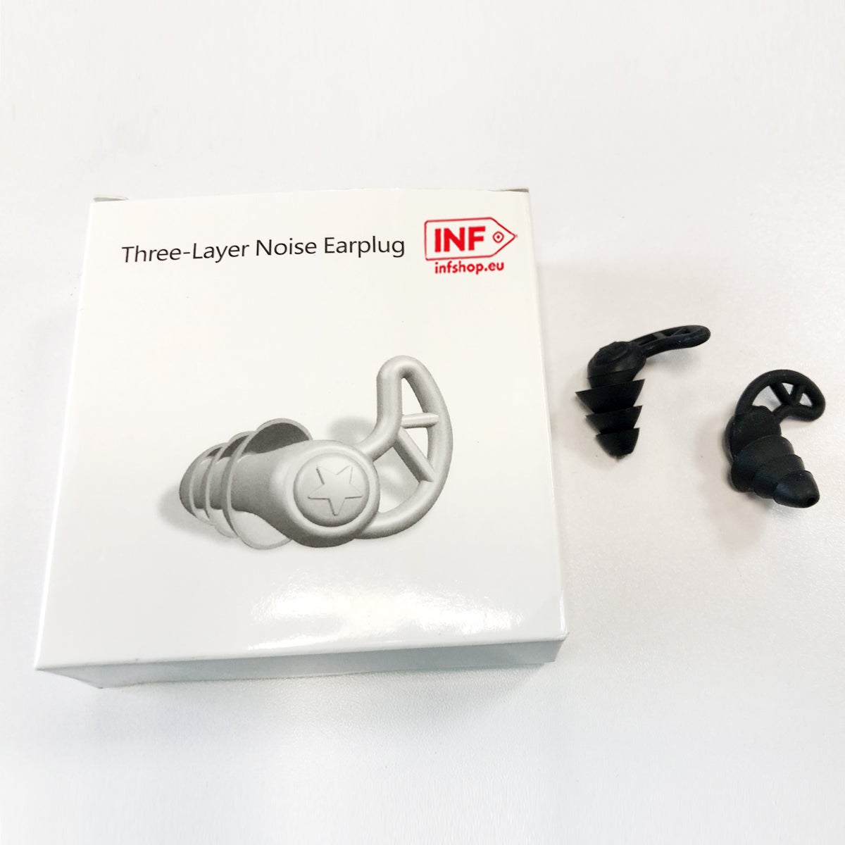 Tampões de ouvido para cancelamento de ruído do sono, redução de ruído de 40DB, 1 par Black - 8