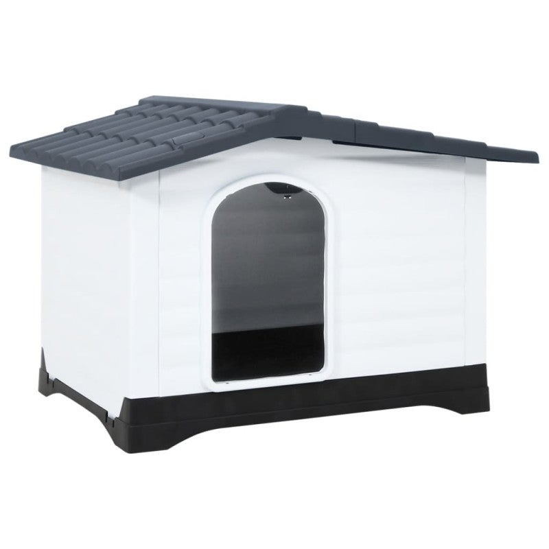 Buda dla psa szara 90,5x68x66 cm Polipropylen vidaXL