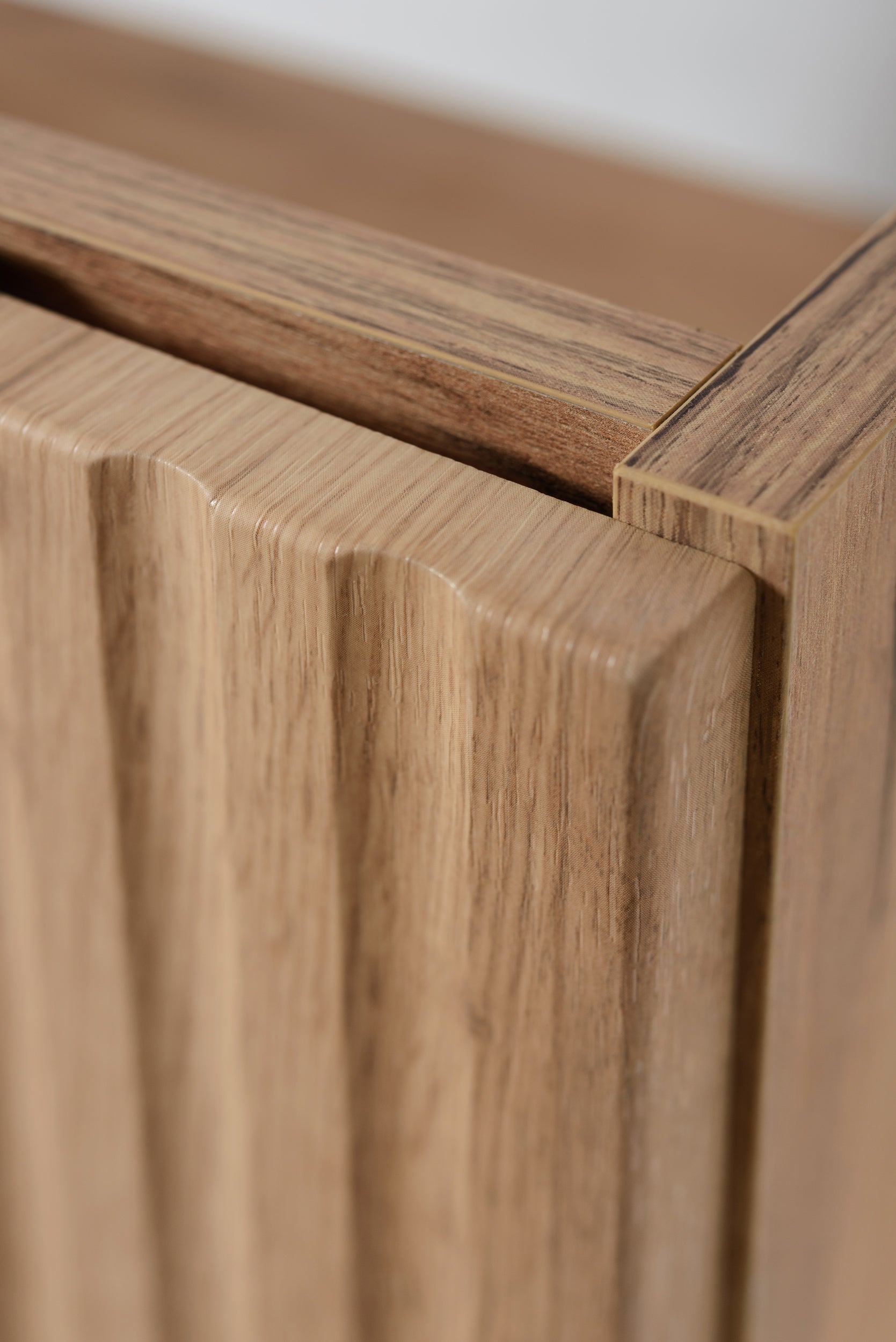 Meuble sous vasque à 4 portes FLOW CHÊNE 160 cm avec 2 x l'étagères - extensions et plan - 10