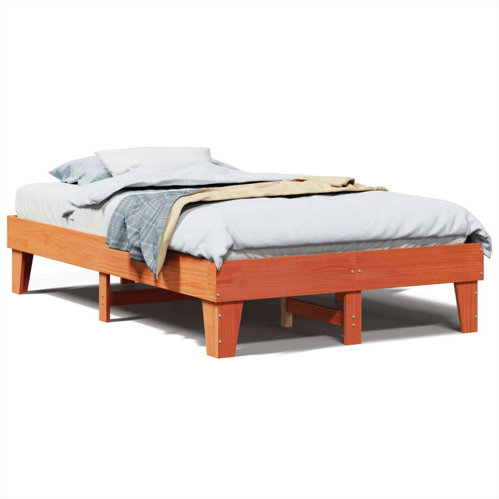 Łóżko Drewniane Rama Łóżka Sofa Brązowe Do Sypialni Pokoju 120x200 cm