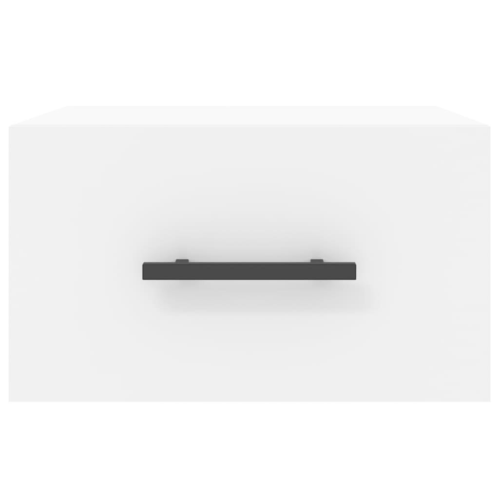 Mesita de noche de pared，Mesilla de noche flotante blanco 35x35x20 cm CFW36860 - 5
