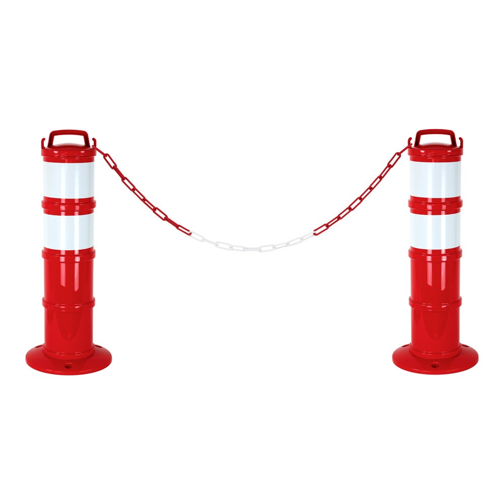 Deux Bandes Rouges Kit de 2 balises modulables Rouge avec deux bandes rétroréfléchissantes ...