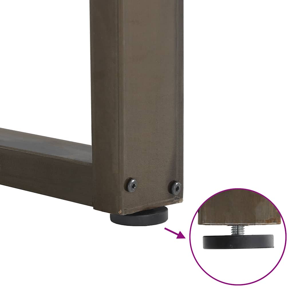 Maison Exclusive - Pieds de table à manger en U, 3 pièces, acier l, 90 x (72-73) cm - 9
