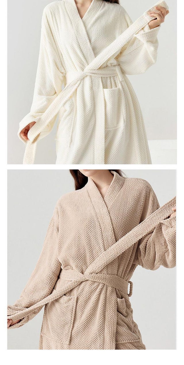 Peignoir de bain absorbant 120 cm pour femme, serviette de bain portable à séchage rapide, peignoir d'automne et d'hiver, chemise de nuit Khaki