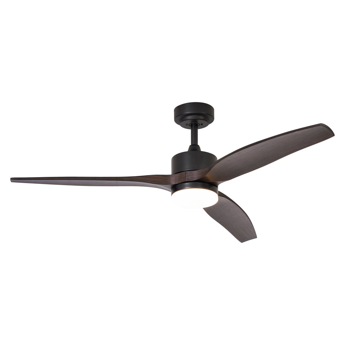 Qazqa nowoczesny wentylator sufitowy - Joly - czarny, okrągły, led zintegrowana 35w zestawie, 3000k - 6000k, z pilotem, 132cm