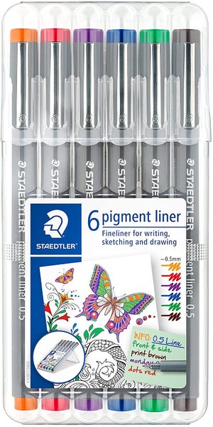 Coffret Uni-Ball PIN 8 Marqueurs Fins Noir - Tailles 0.05 à 1.2mm, Encre Pigmentée Waterproof - Dessin, Croquis, écriture