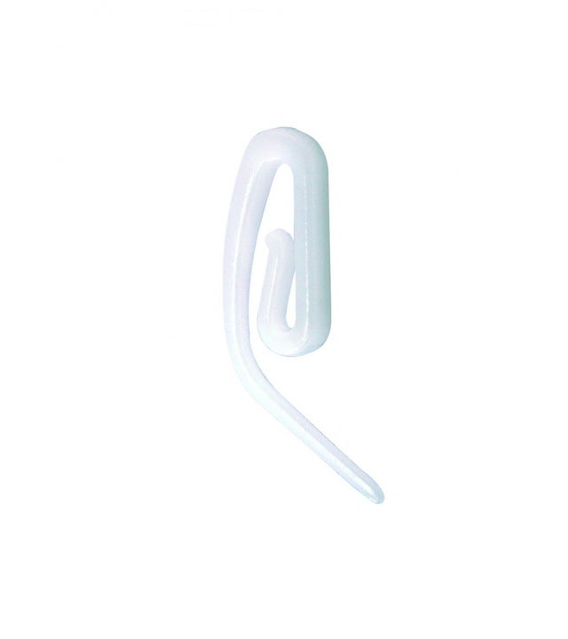 20 crochets agrafes rideaux escargot polycarbonate - tringle rails
