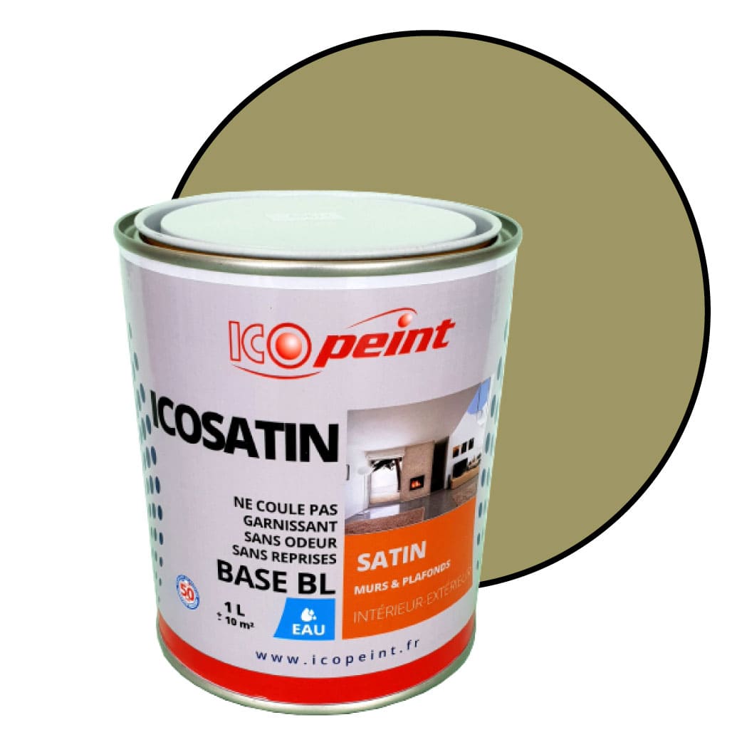 Peinture murs Acrylique Satin Lessivable 1L ICOSATIN RAL 1019 Beige — free download