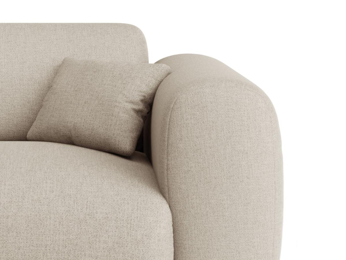 Grand canapé d'angle gauche en tissu chiné beige POGNI de Maison Céphy - 8