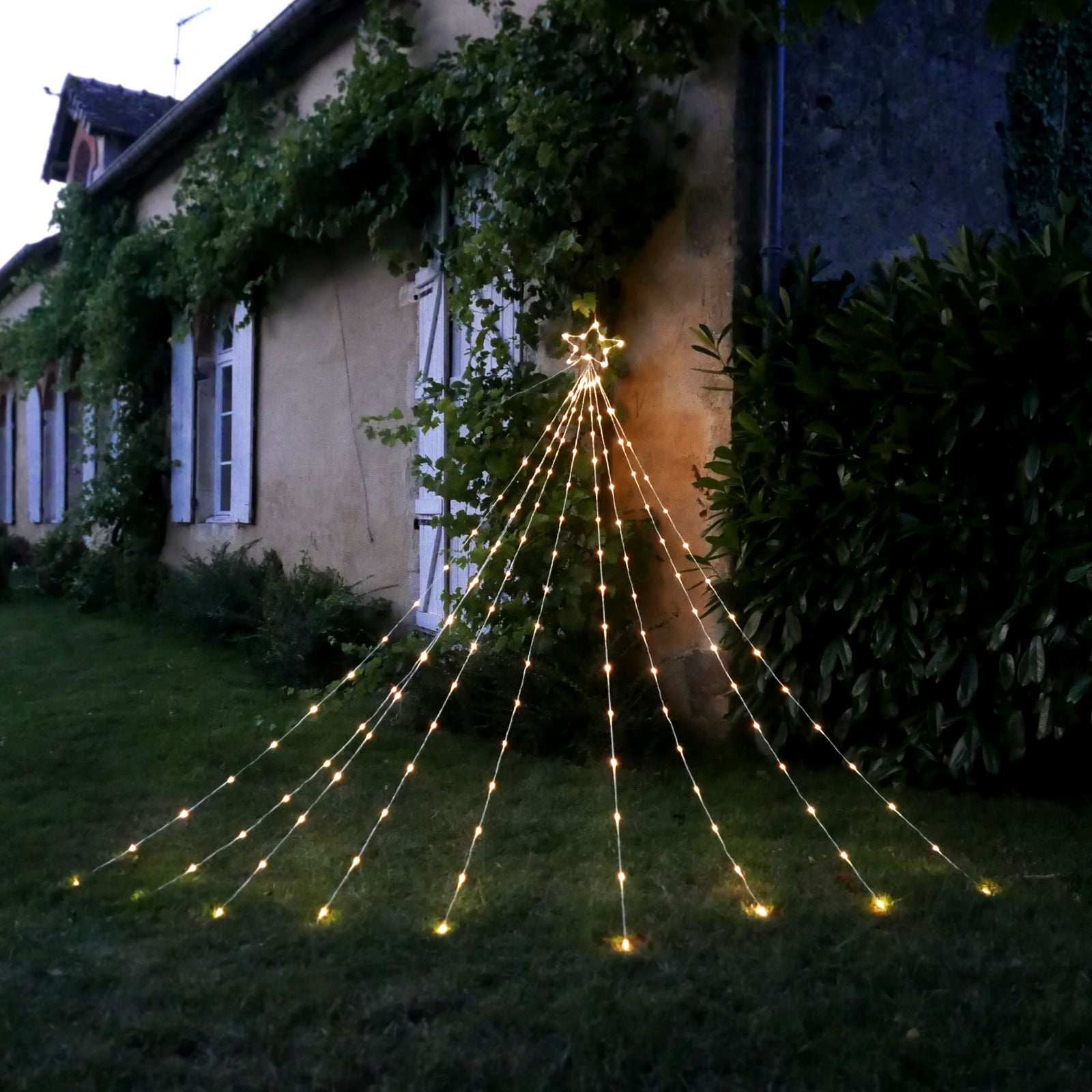 Holyart - Comète Double étoile Tube LED Multicolore 30x80 Cm - Pour Intérieur Et Extérieur