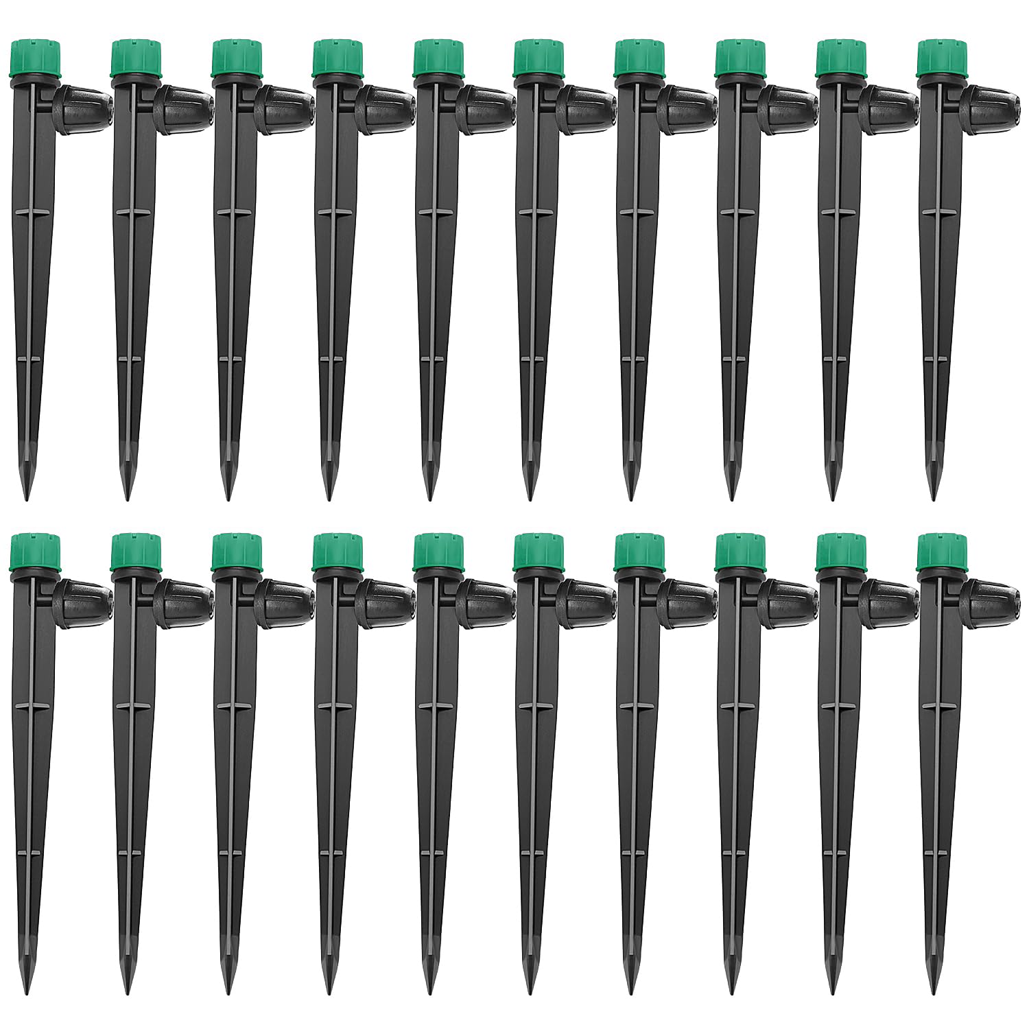 Lot De 30 Goutteurs D'irrigation Réglables 360° - Pour Tuyau 4/7 Mm, Débit 0-70 L/h, Piquets Inclus