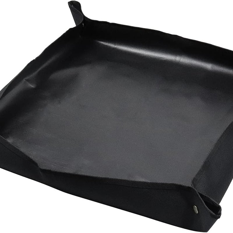 Wodoodporna mata do sadzenia, mata ogrodnicza 75x75 cm, czarna mata do sadzenia z polietylenu, składana mata ogrodowa, mata do sadzonek