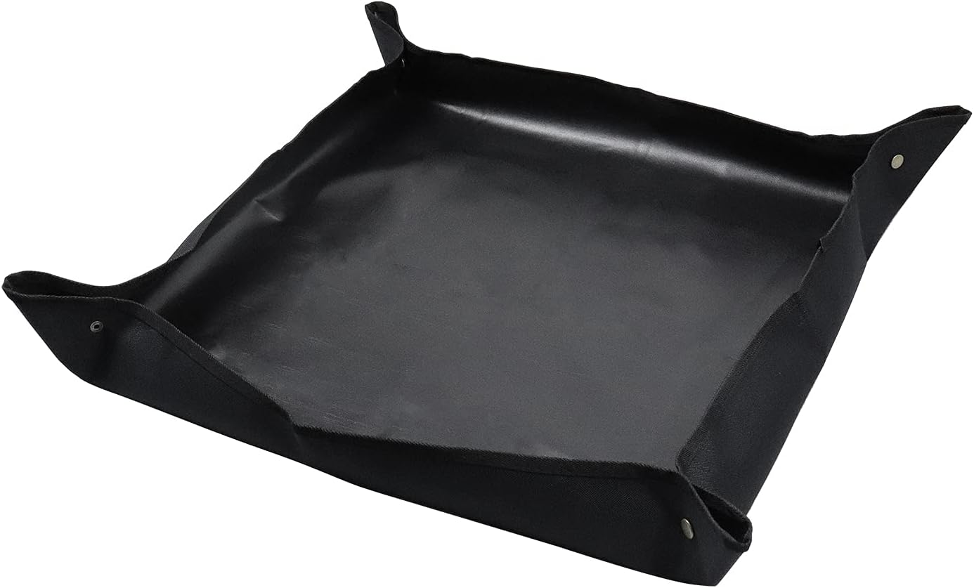 Wodoodporna mata do sadzenia, mata ogrodnicza 75x75 cm, czarna mata do sadzenia z polietylenu, składana mata ogrodowa, mata do sadzonek