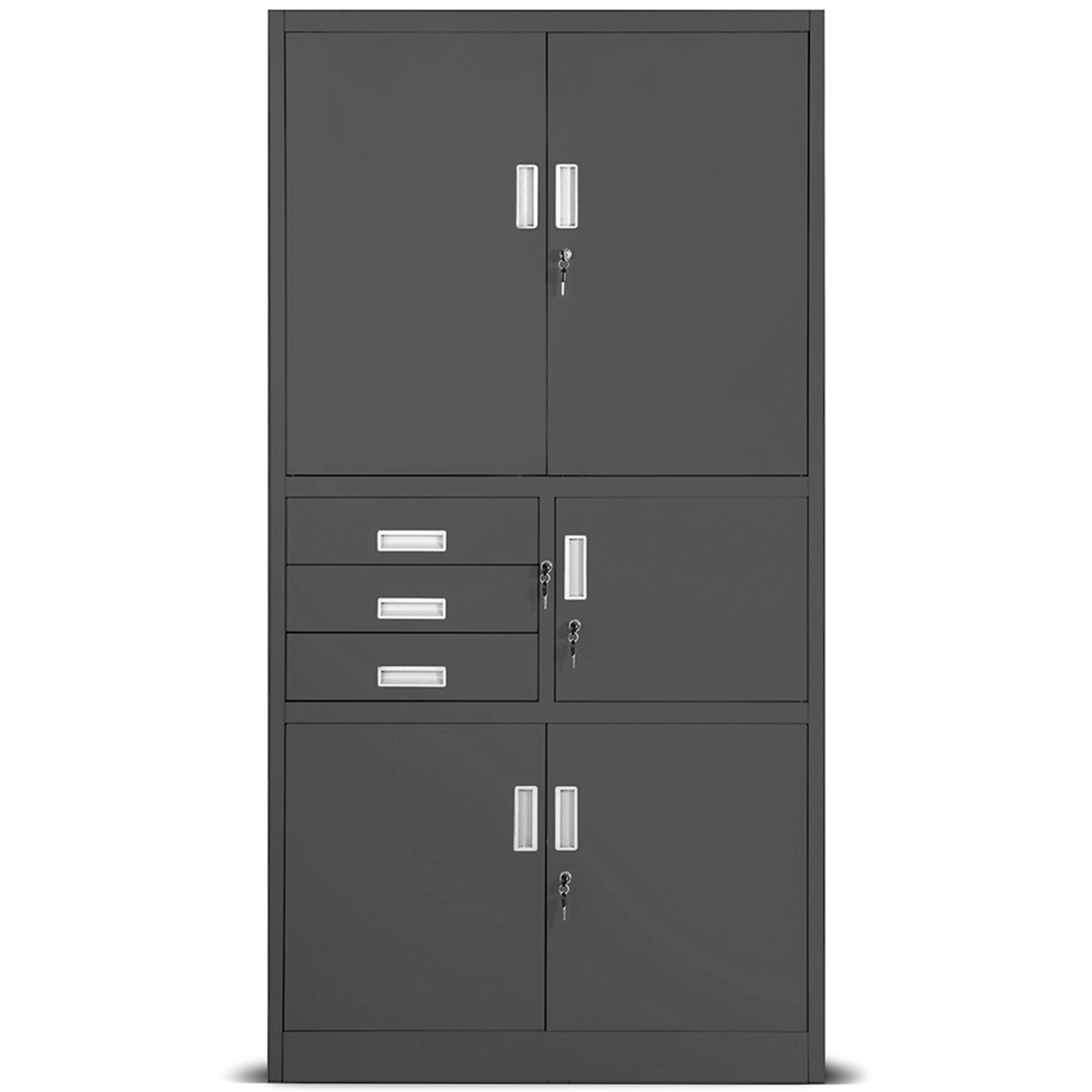 Armoire de Bureau Métallique Coffre-Fort 185 cm x 90 cm x 45 Anthracite - 2