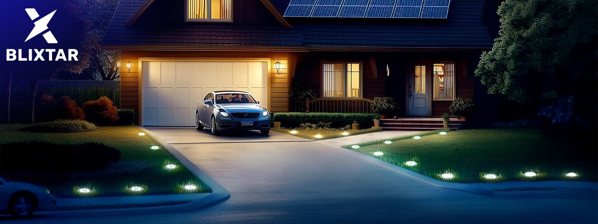 Zestaw 8 Solarnych Lampek LED Gruntowych Wbijanych Najazdowych Wodoodpornych do Ogrodu - 5