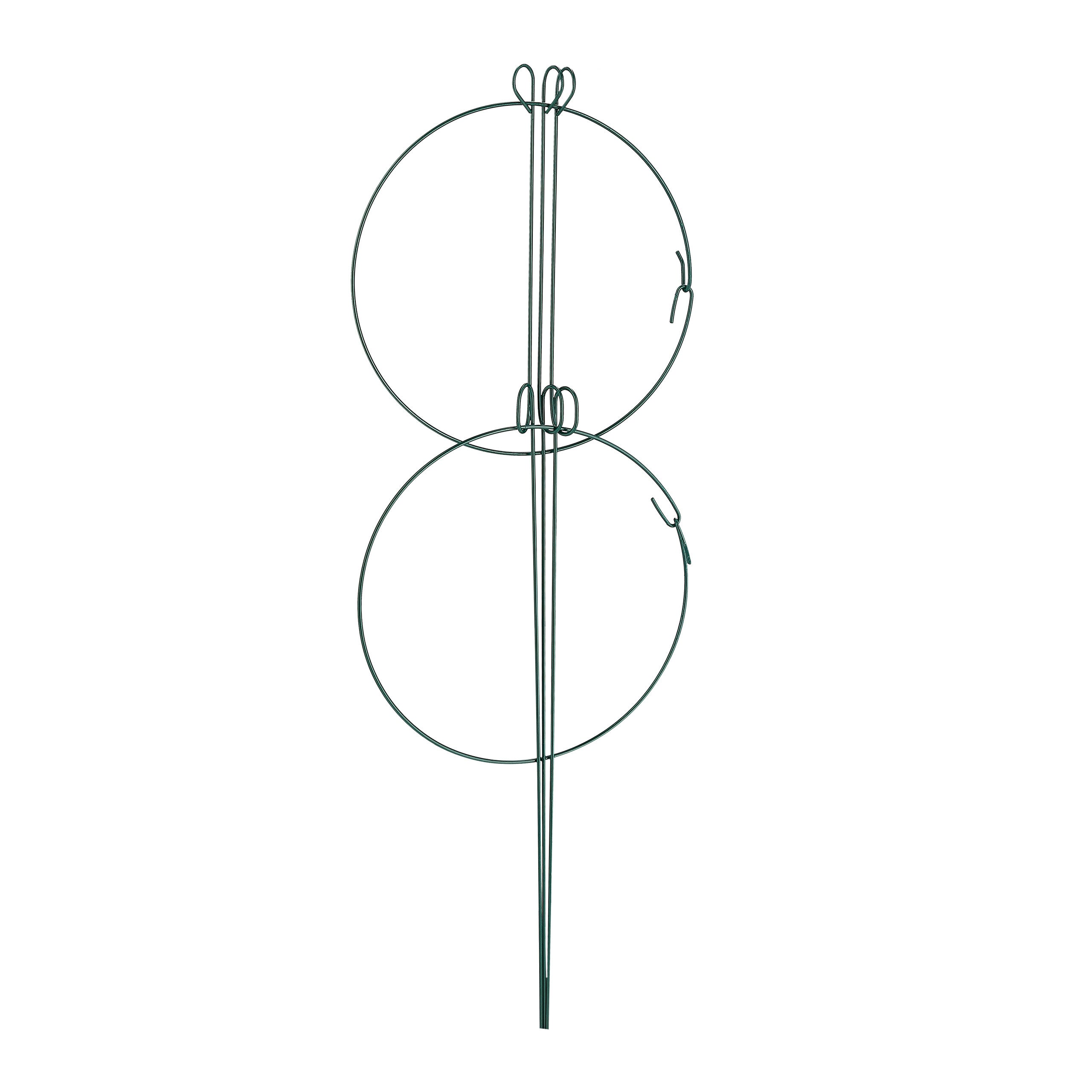 Tuteur autoportant pour plantes grimpantes, lot de 4, à 3 pieds, pour rosiers et tomates, en acier, 75,5 x ø 26 cm, vert foncé, Relaxdays - 6