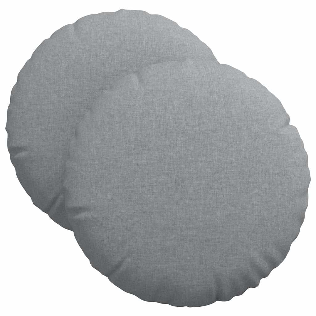 Cojines de asiento, 2 unidades, gris claro, Ø40 x 13 cm, tela - 2