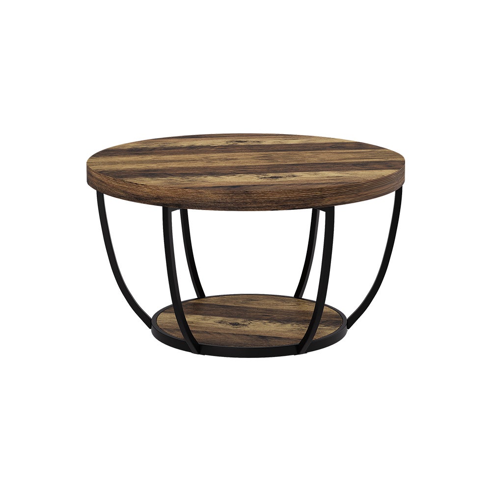 Vicco Stolik kawowy Arvina, Rustykalny dąb, 80 x 80 cm