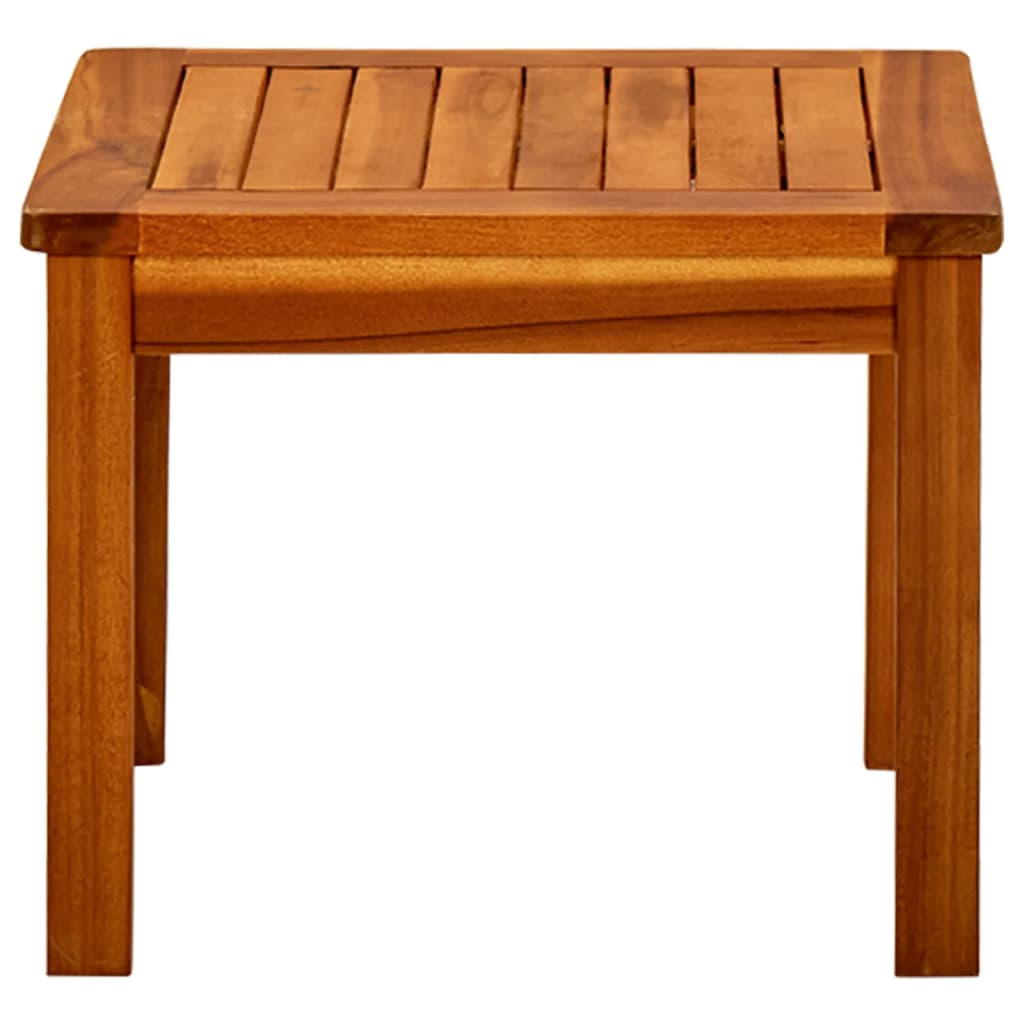 Table Basse De Jardin En Bois D'acacia Massif - 60x60x36 Cm - Finition à L'huile Naturelle - Résistante Aux Intempéries