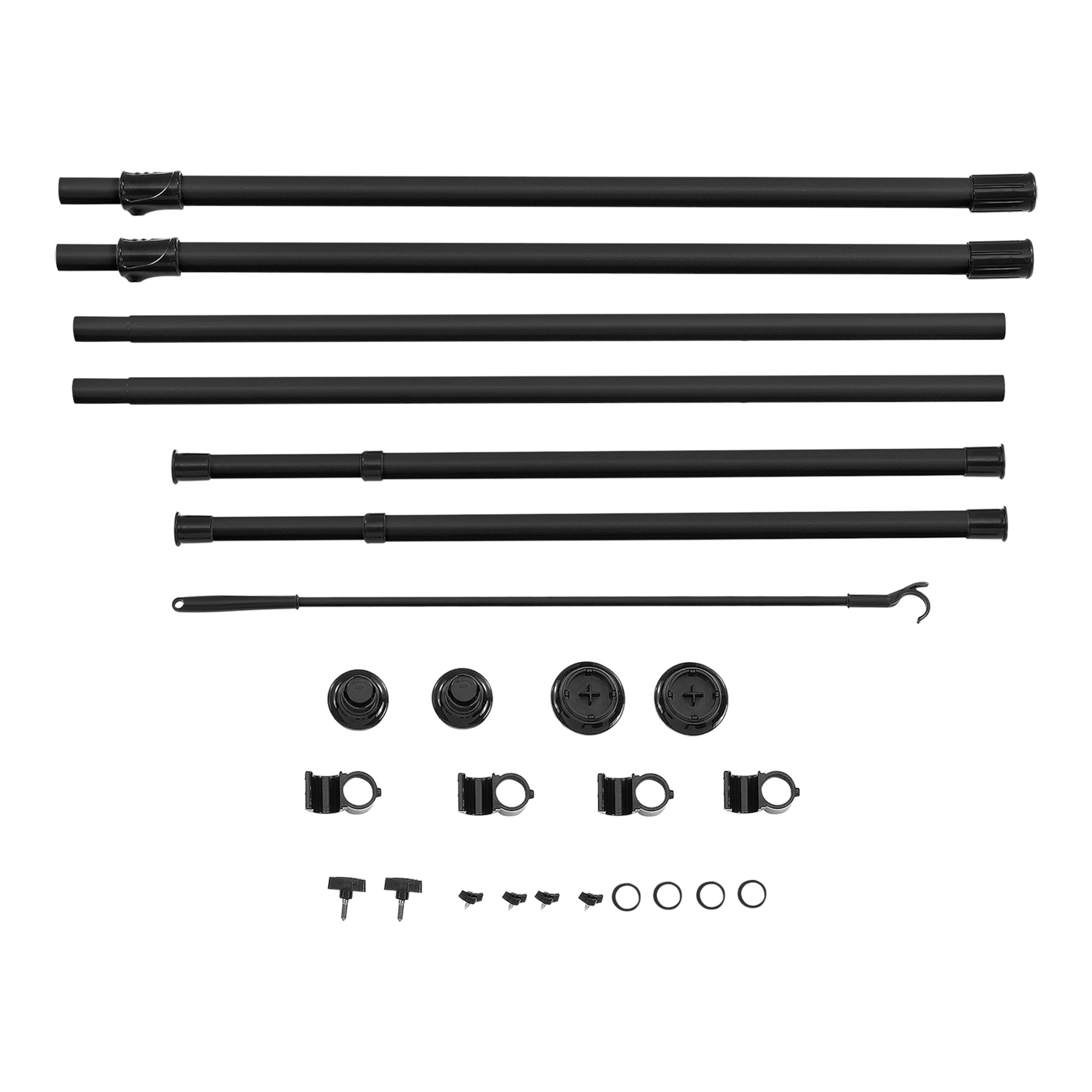 Penderie télescopique Kemi acier laqué 75 -115 cm noir [en.casa] - 7