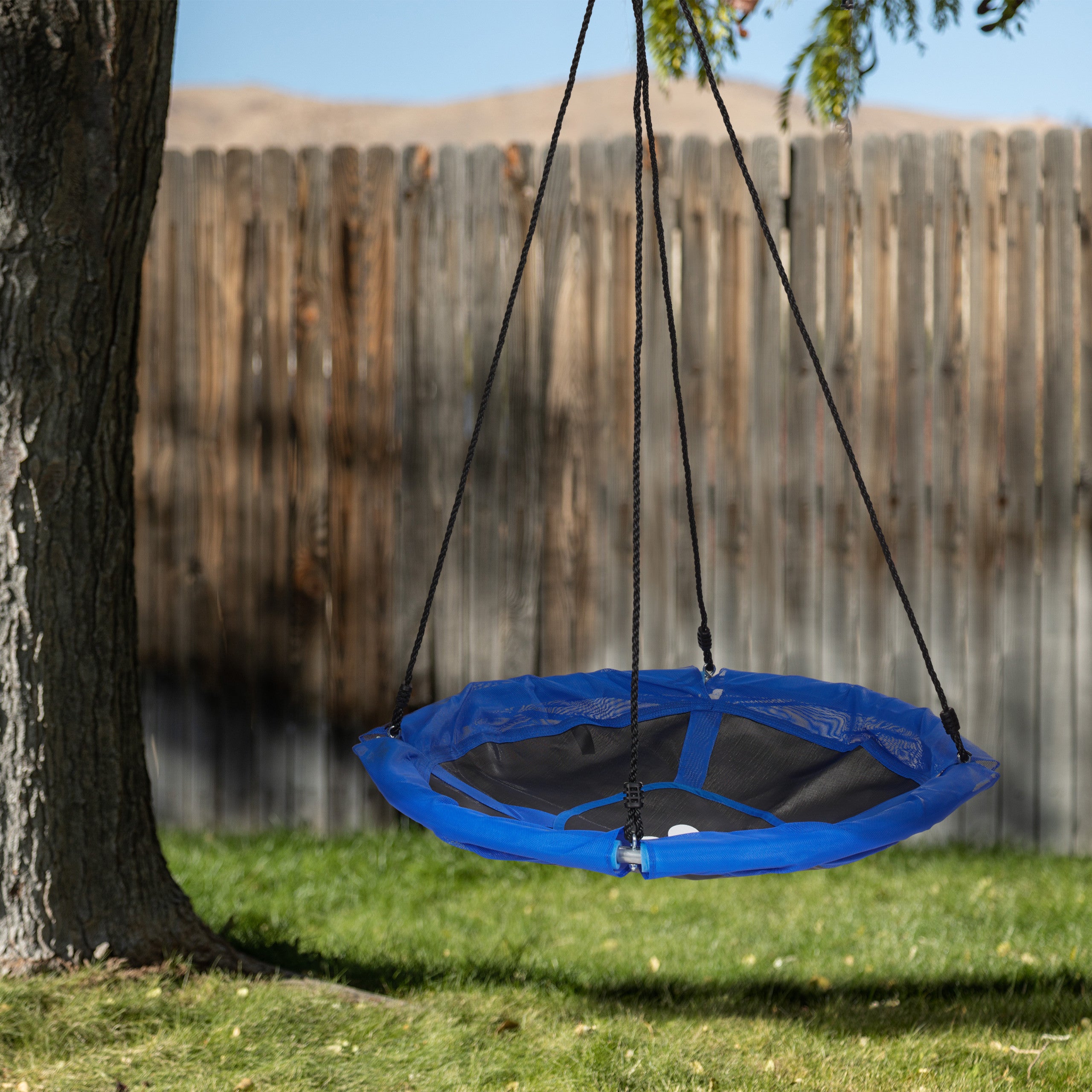 Relaxdays Altalena a Nido, Ø 90 cm, Dondolo per il Giardino, per