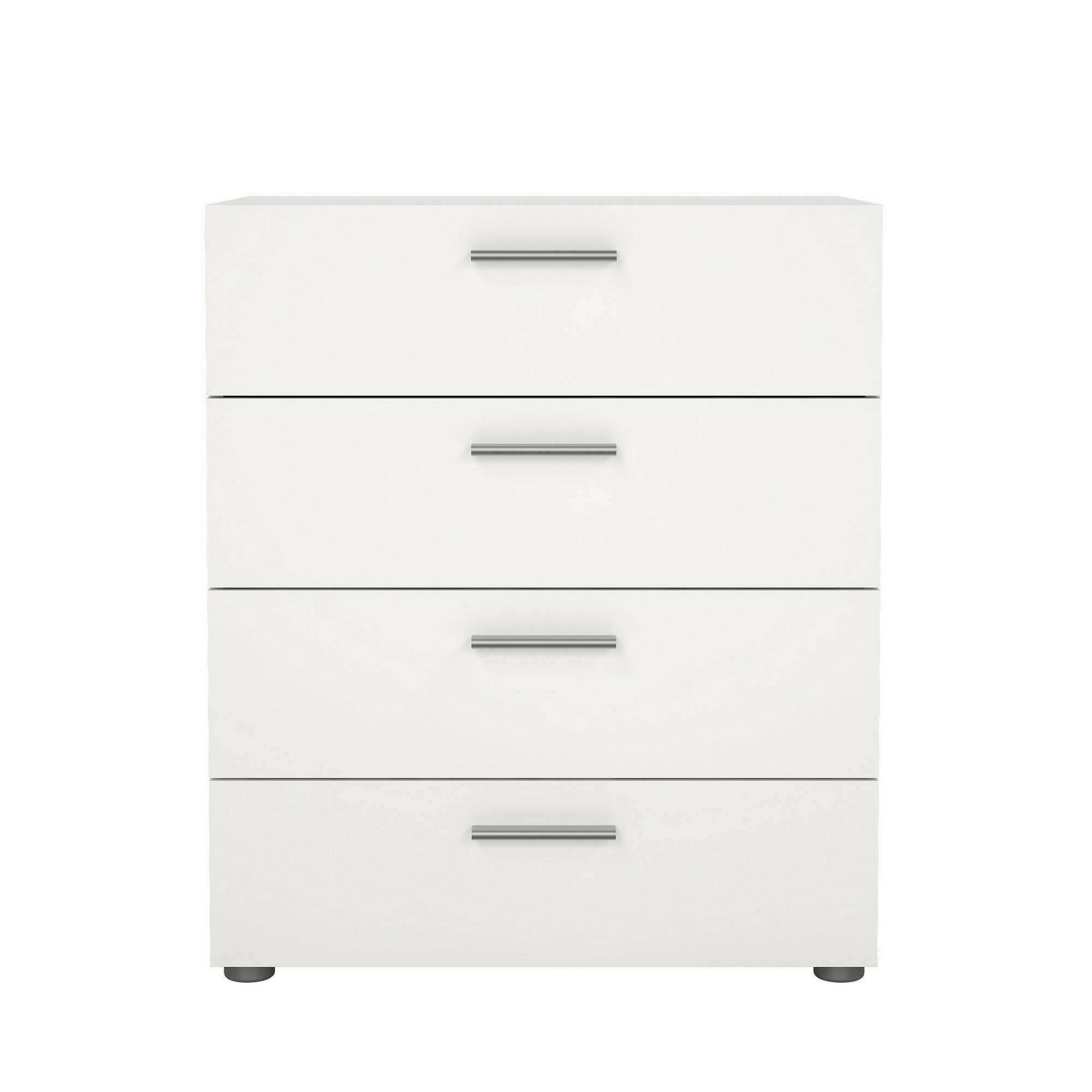 Commode Aramis, Commode polyvalente, Commode de chambre, Meuble avec tiroirs, 70x40 h82 cm, Blanc - 7