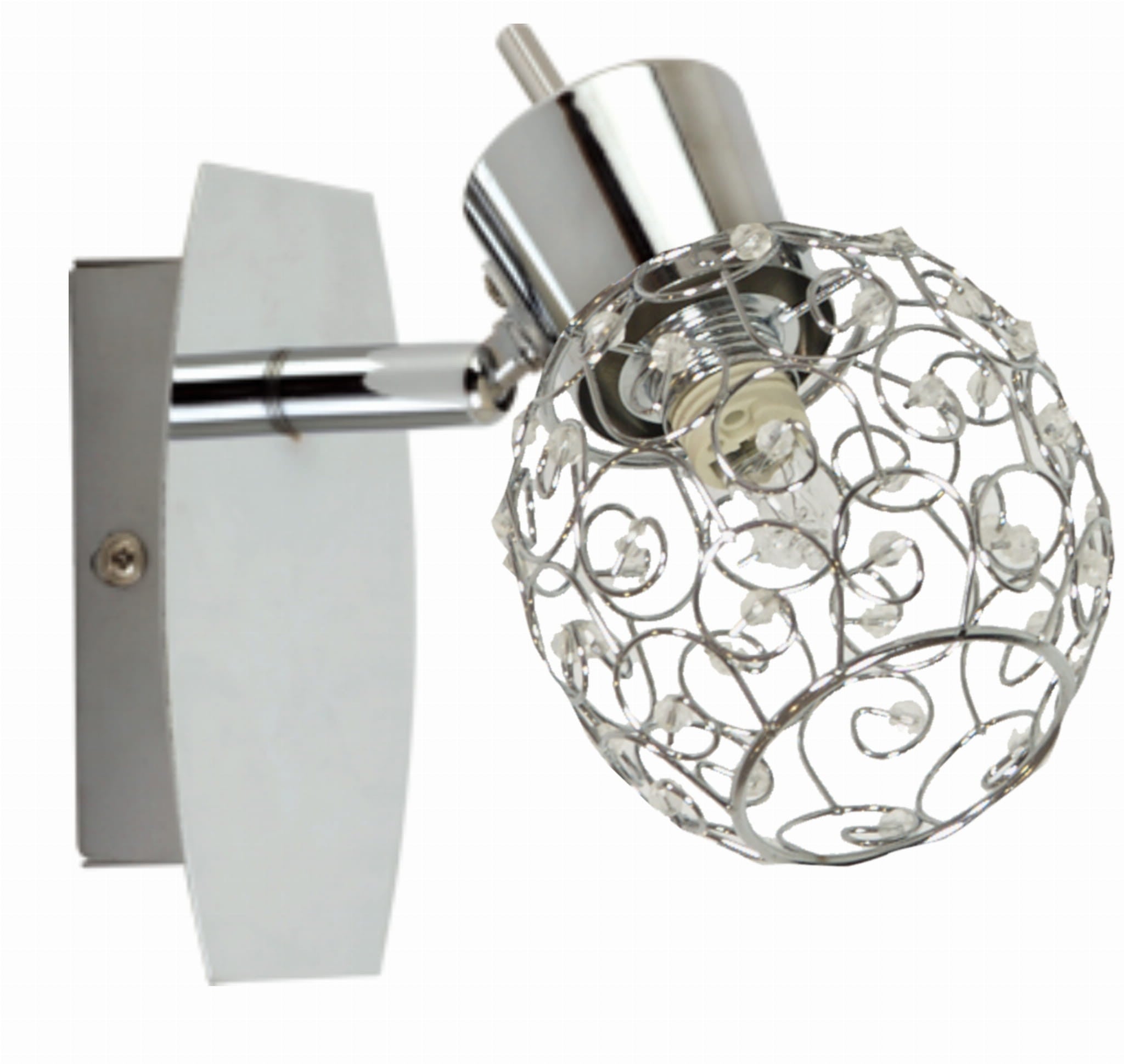 Kinkiet ścienny Horus chromowany 1xG9x40W wym: 15 x 15 x 15 cm kryształ IP20 Candellux