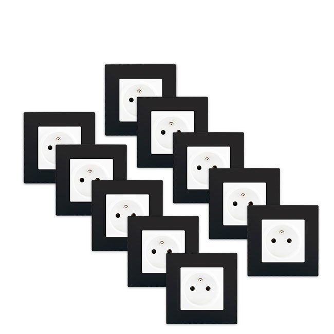 iPower Lot de 2 minuteurs de prise électrique mécanique 24 heures, intervalles de 15 minutes