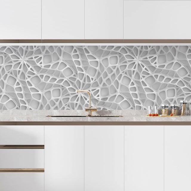 Samoprzylepny panel ścienny, dekoracyjna naklejka do kuchni - Design z efektem 3D - Folia BŁYSZCZĄCA - 50x87,5 cm