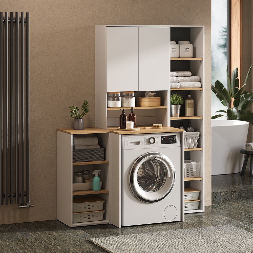 Vicco Armario para lavadora Viktor, Blanco/Artesano, 68 x 88.2 cm - 6