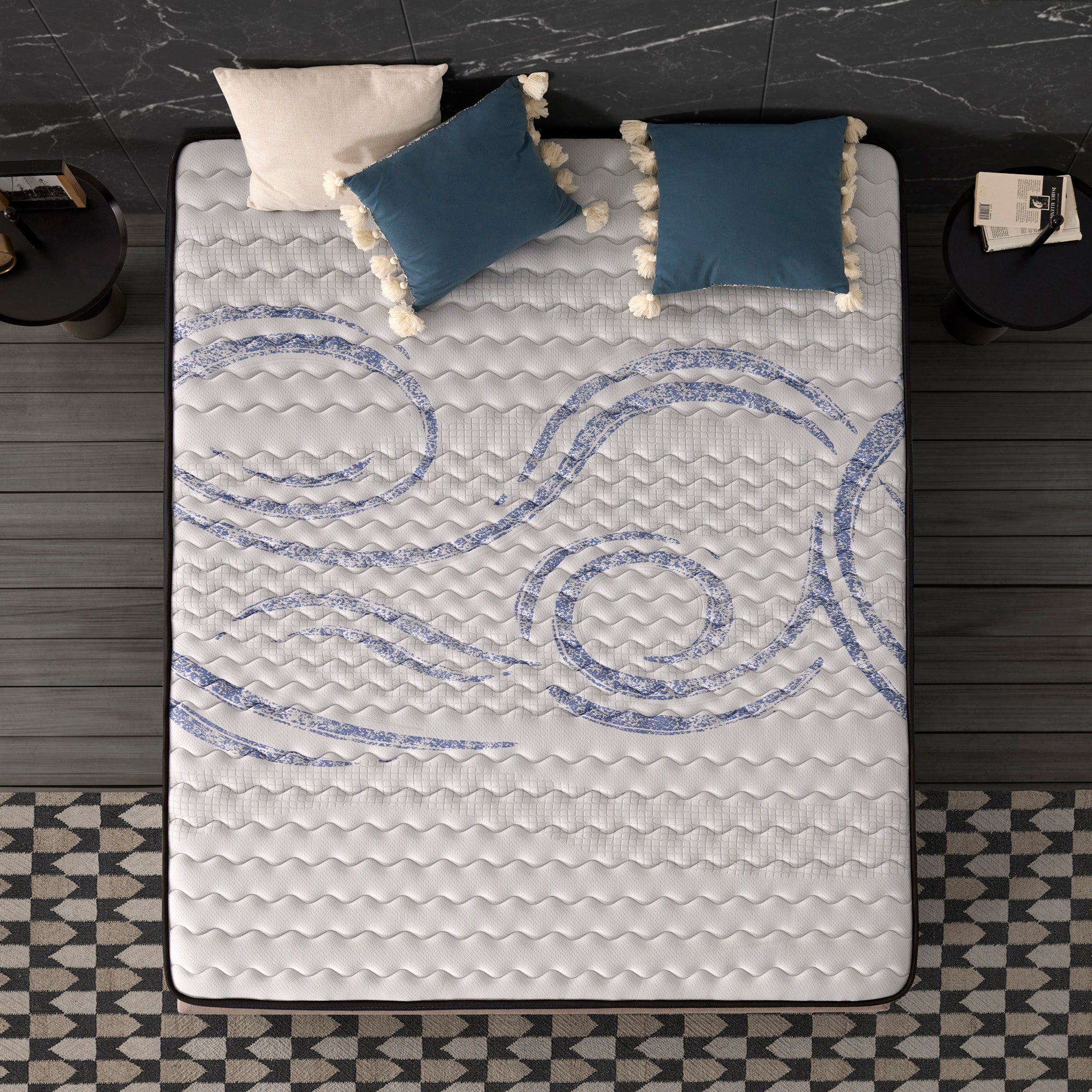 Colchón Perfectsleep 150x200 cm - Híbrido - 30 cm - Muelles ensacados + Espuma viscoelástica HR + Blue Latex - Reversible - Hipoalergénico - 3