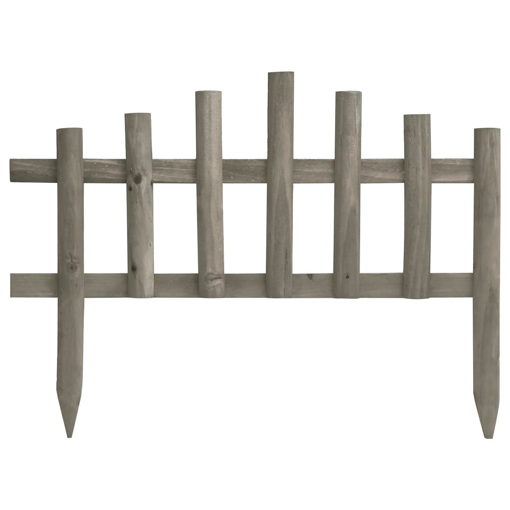 Set 12 Recinzioni Per Aiuole Relaxdays – H 38x68,5 Cm, Altezza Visibile 29 Cm, Plastica Resistente, Grigio Vintage
