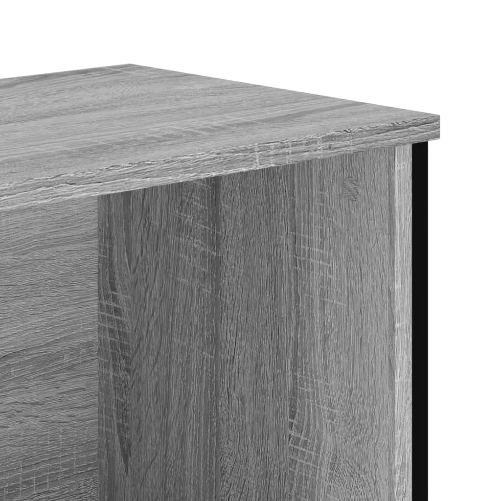 Bibliothèque sonoma gris 50x31x106 cm bois d ingénierie - 7