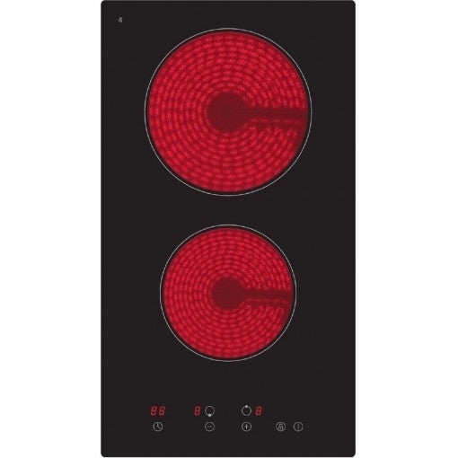 Kitchenette 100cm domino vitro manette autostop évier inox 1 cuve réversible meuble 1 porte avec niche sans réfrigérateur - 2