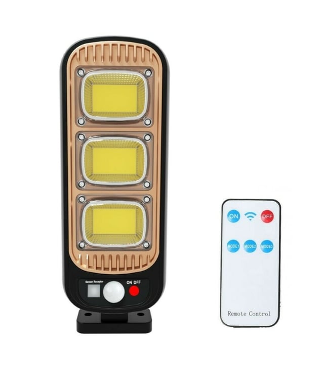 Trade Shop - Faro Lampione Stradale Con Pannello Solare Fotovoltaico Sensore 54 Led Cob Gl -