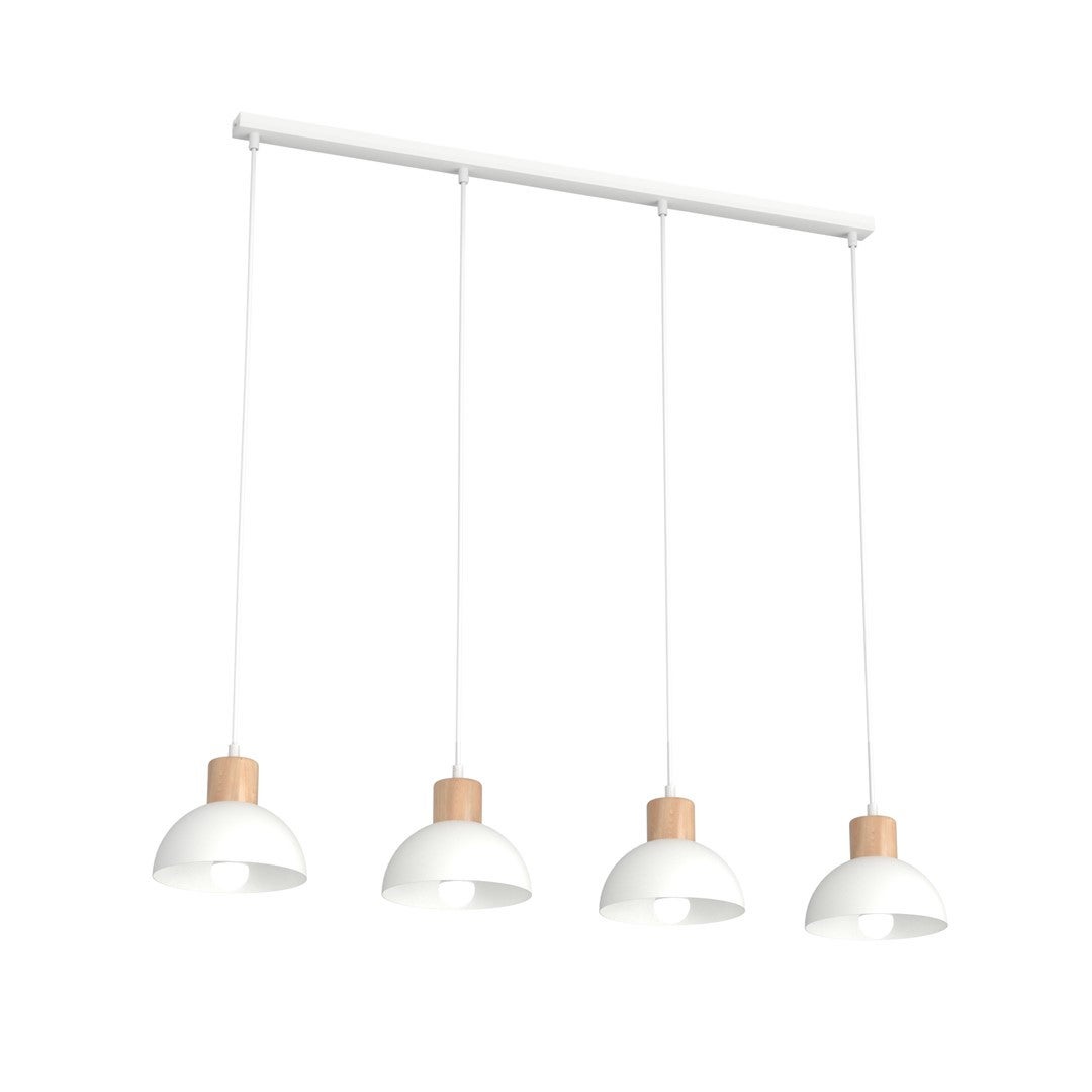 Lampa wisząca SECO biała 4xE27x20W metal wym:140x90x18cm IP20 Emibig