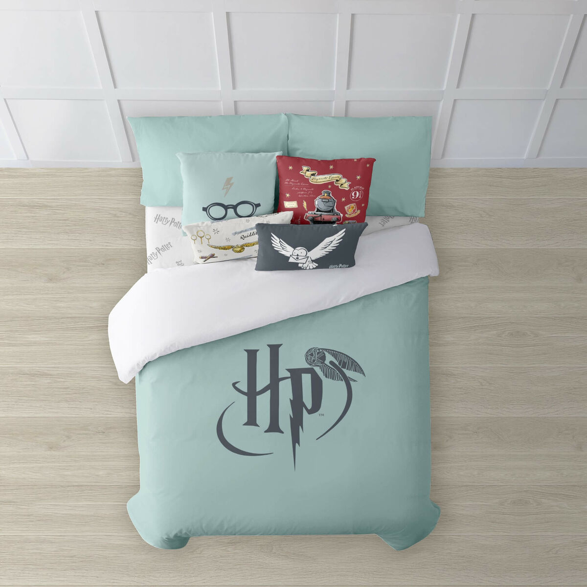 Funda nórdica harry potter mint multicolor 140 x 200 cm cama de 80