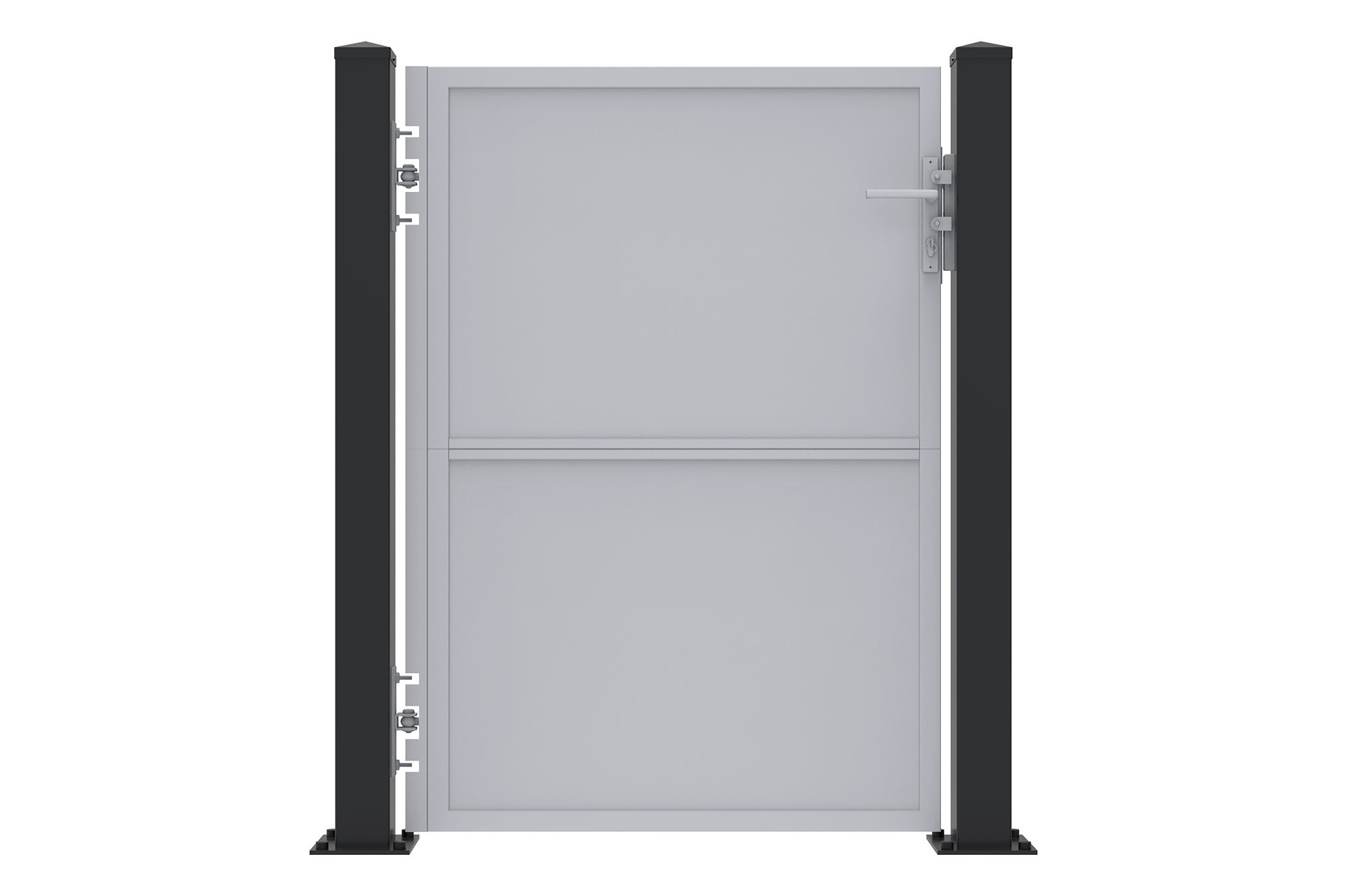 Lot de 2 poteaux en fer CARMO 10x10cm H.145cm noir - 5