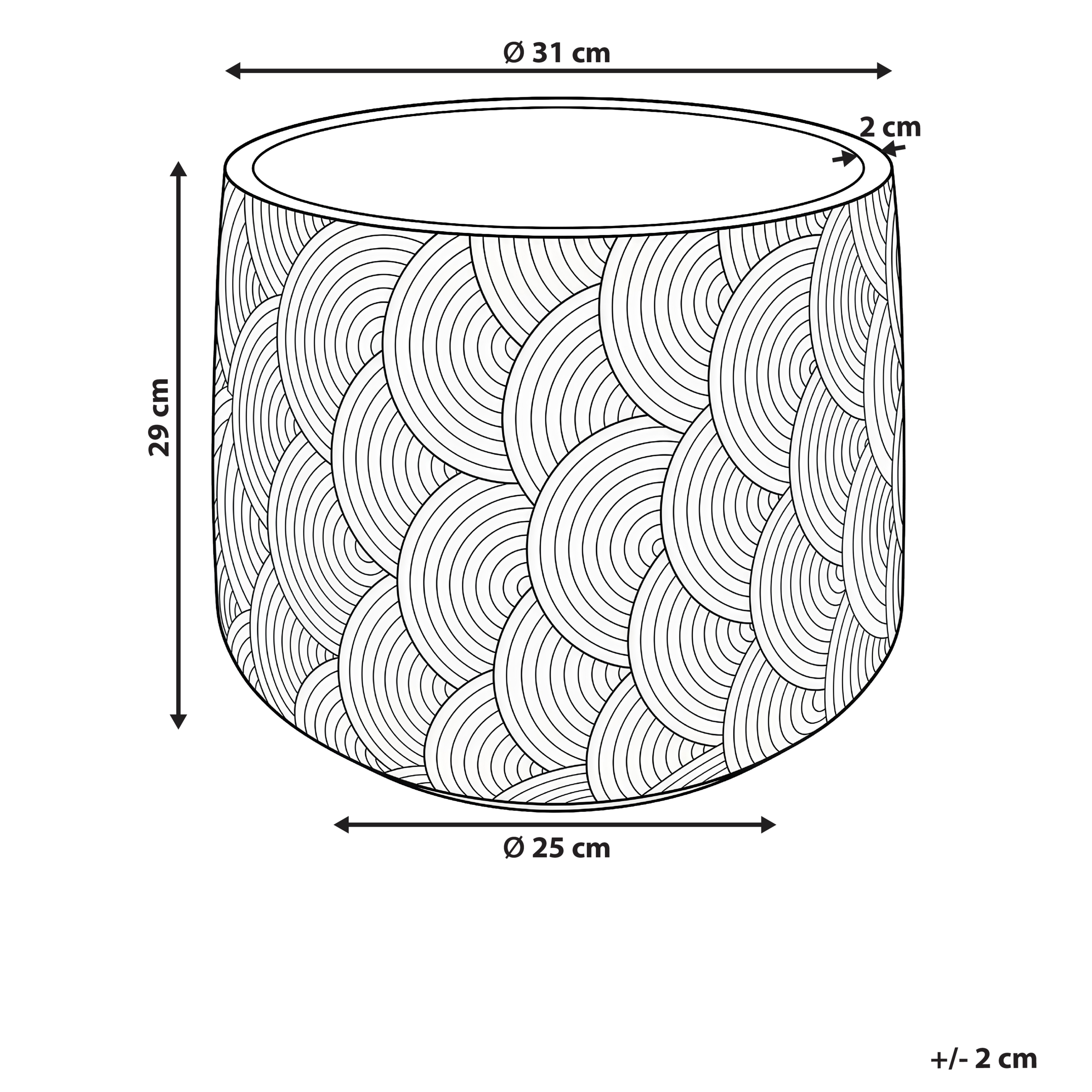 Cache-pot ERIROS 31 cm Beige clair - 2
