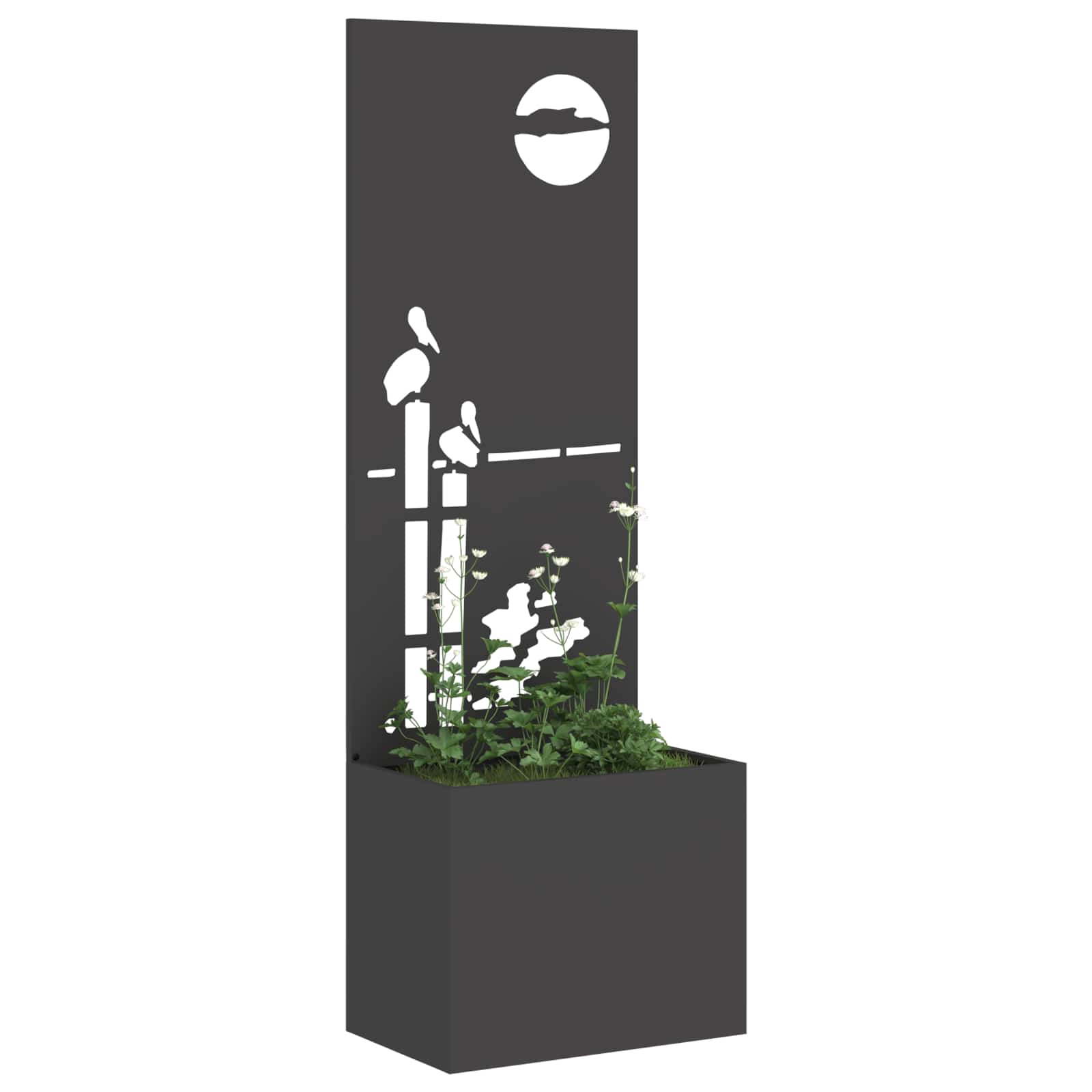 Écran de confidentialité de jardin Fretwork Noir 50 x 150 cm vidaXL - 4