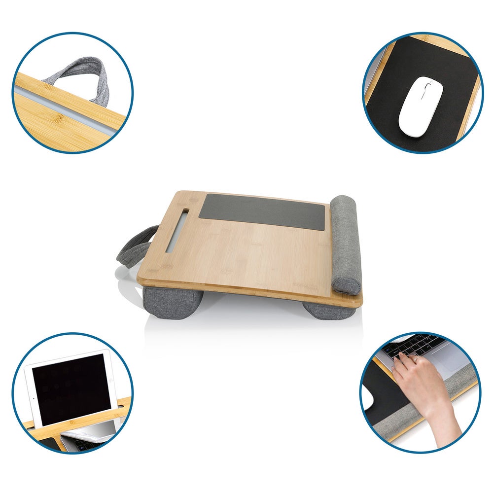 Pad per laptop / Cuscino per laptop COMFILAP 55 x 36 cm con mouse e poggiapolsi marrone hjh OFFICE - 5