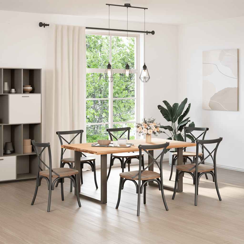Pieds de table à manger en U 2 pièces Acier naturel 80 x (72-73) cm Acier vidaXL - 2
