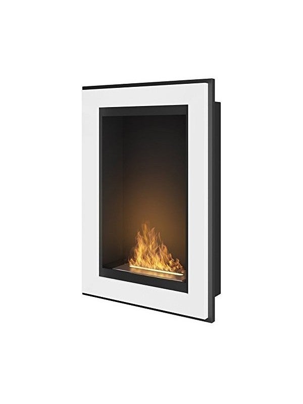 Kominek bioetanolowy Frame 550 biały, do zabudowy, bez szyby.