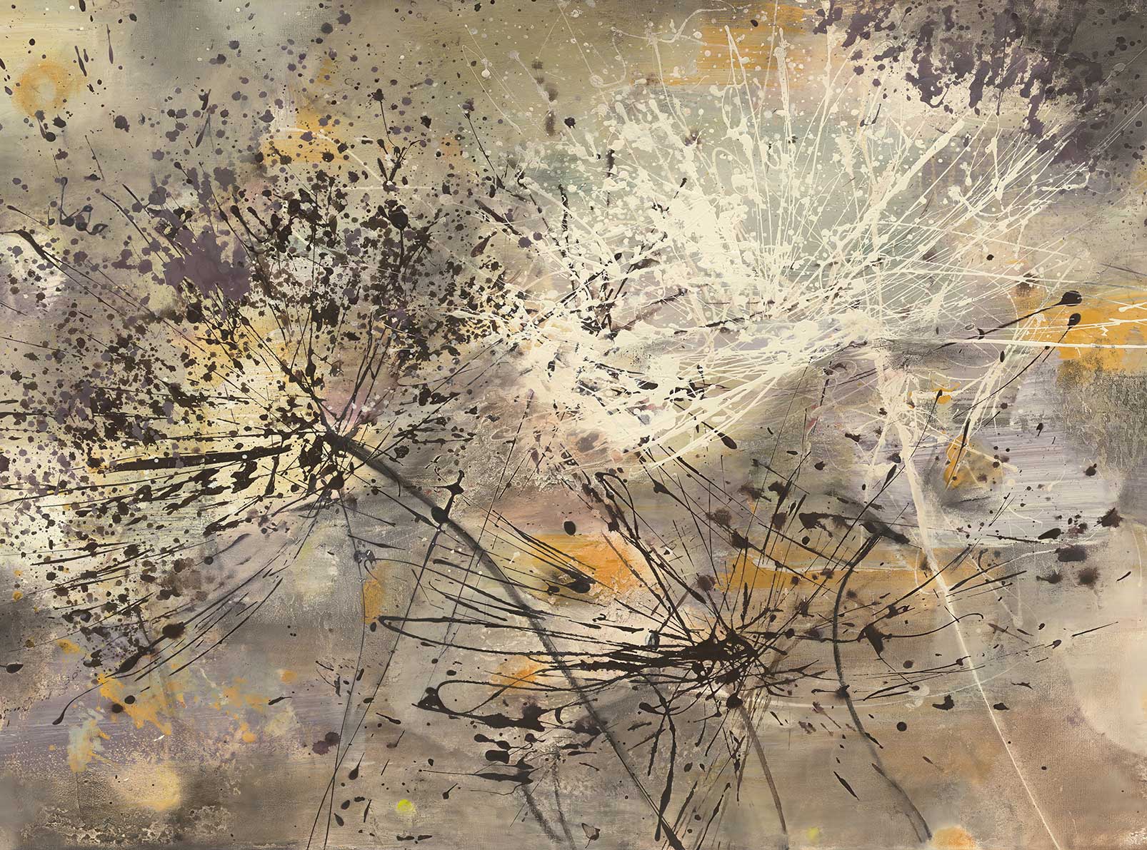 Papier peint pissenlit peinture soufflée - 364x270cm - 5