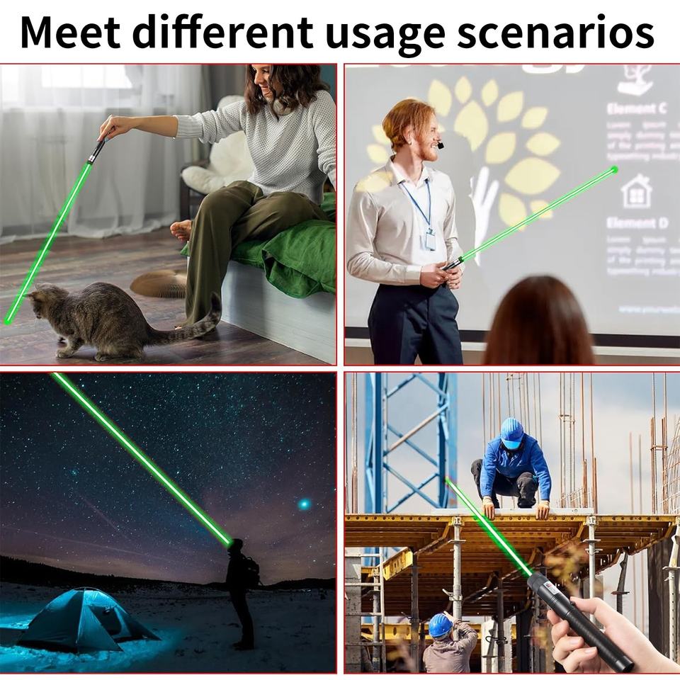 Pointeur Laser Vert Rechargeable USB avec Projection Étoilée – Lampe Laser pour Présentation et Entraînement - 6