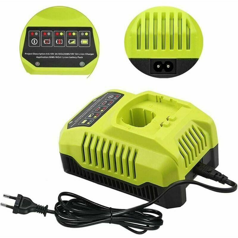 Ładowarka zamienna BCL14181H do akumulatorów Ryobi 18 V 9,6 V 12 V 14,4 V 18 V NI-CD Ni-MH i Li-ion