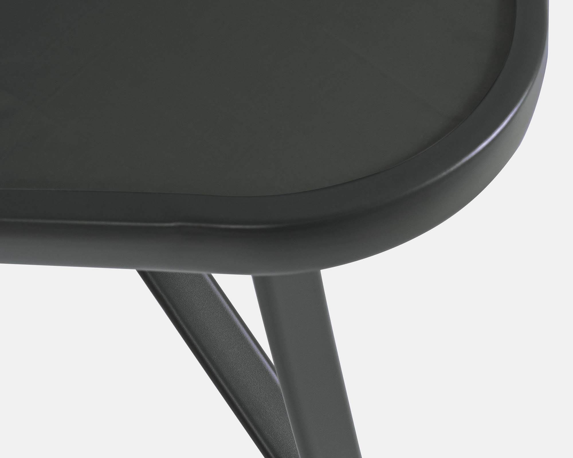 Table de jardin 150x90x70 cm an acier anthracite et plateau en verre - 3