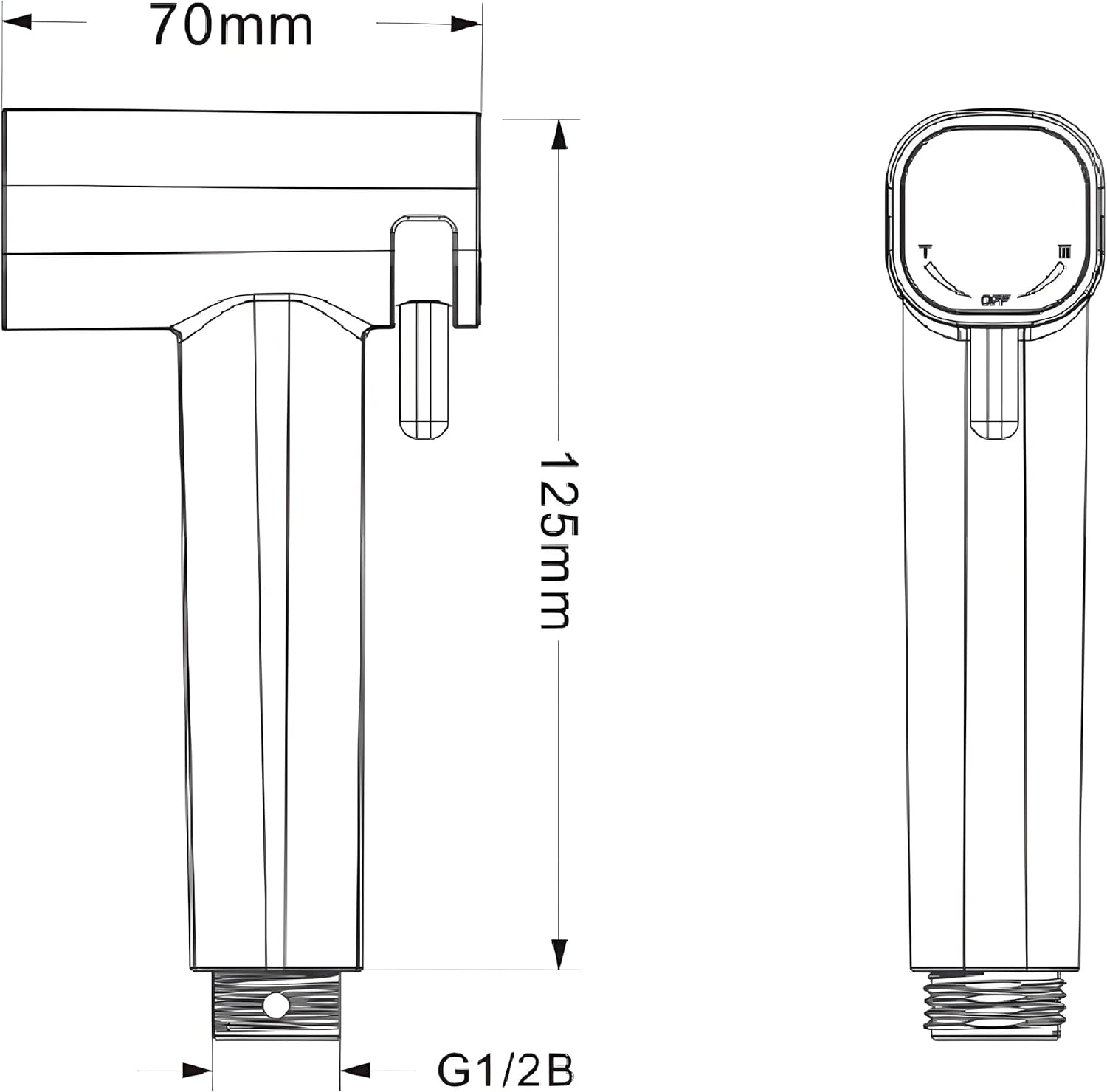 Douchette WC Pulvérisateur de Bidet Réglable avec Double Mode (Jet ...